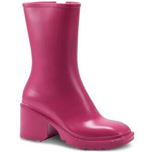 INC Womens Everett Zipper Outdoor Platform Rain Boots Shoes BHFO 7M